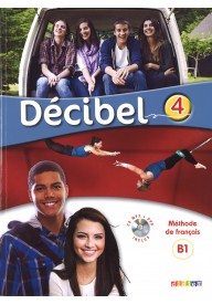 Decibel 4 podręcznik. Język francuski. Młodzież. - Decibel 1 podręcznik + CD MP3+ płyta DVD - Nowela - Do nauki języka francuskiego - 