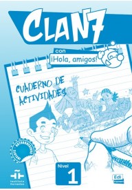 Clan 7 con Hola amigos 1 ćwiczenia - Podręczniki do nauki języka hiszpańskiego, książki i ćwiczenia dla dzieci - Nowela - Nowela - - Do nauki języka hiszpańskiego