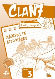 Clan 7 con Hola amigos 3 ćwiczenia - Podręczniki do nauki języka hiszpańskiego dla dzieci - Nowela - - Do nauki hiszpańskiego dla dzieci