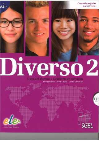 Diverso 2 podręcznik + ćwiczenia + płyta CD audio - Do nauki języka hiszpańskiego