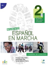 Nuevo Espanol en marcha 2 ćwiczenia + CD audio - Nuevo Espanol en marcha basico A1+A2 przewodnik metodyczny - Nowela - Do nauki języka hiszpańskiego - 