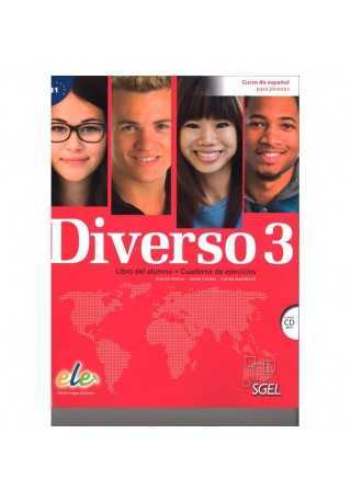 Diverso 3 podręcznik + ćwiczenia + CD MP3 - Do nauki języka hiszpańskiego