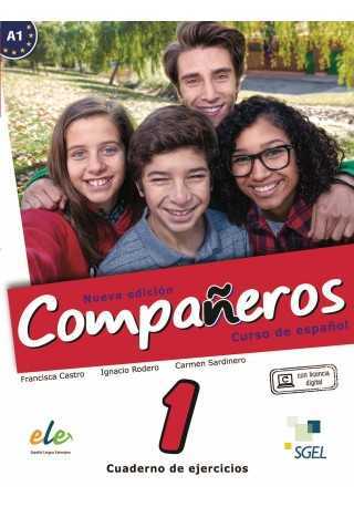 Companeros 1 ćwiczenia + licencia digital - nueva edicion - Do nauki języka hiszpańskiego
