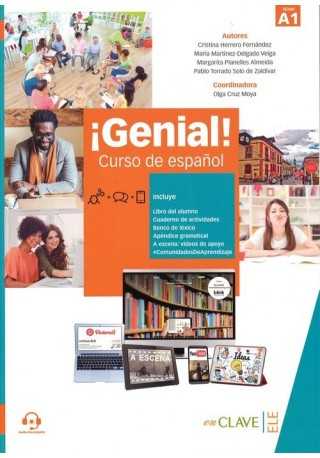 Genial! A1 podręcznik + ćwiczenia + dodatek leksykalno-gramatyczny + audio do pobrania - Do nauki języka hiszpańskiego