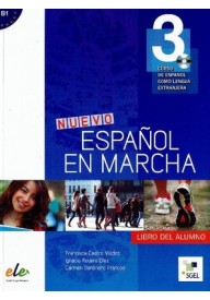 Nuevo Espanol en marcha 3 podręcznik + CD audio - Nuevo ELE avanzado guia didactica - Nowela - Do nauki języka hiszpańskiego - 