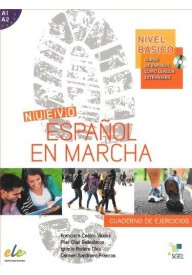Nuevo Espanol en marcha basico A1+A2 ćwiczenia + CD audio - Nuevo ELE avanzado guia didactica - Nowela - Do nauki języka hiszpańskiego - 