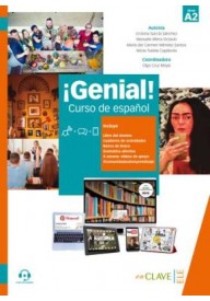 Genial! A2 podręcznik + ćwiczenia + dodatek leksykalno-gramatyczny + audio do pobrania - Genial! A1 podręcznik + ćwiczenia + dodatek leksykalno-gramatyczny + audio do pobrania - Nowela - Do nauki języka hiszpańskiego - 
