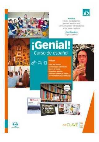 Genial! A2 podręcznik + ćwiczenia + dodatek leksykalno-gramatyczny + audio do pobrania - Do nauki języka hiszpańskiego