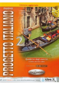 Nuovo Progetto italiano 2 ćwiczenia + CD audio - Nuovo Progetto italiano 1B podręcznik + ćwiczenia + DVD Edizione aggionata - Nowela - Do nauki języka włoskiego - 