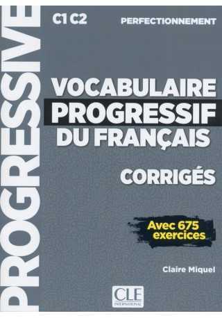 Vocabulaire progressif francais perfectionnamente C1/C2 klucz 