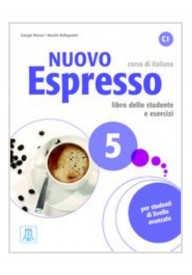 Nuovo Espresso 5 podręcznik + ćwiczenia + CD audio - Nuovo Espresso 1 podręcznik + ćwiczenia + DVD ROM - Nowela - Do nauki języka włoskiego - 