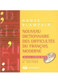Nouveau Dictionnaire des difficultes du Francais+CD ROM - Champ mental - Nowela - - 