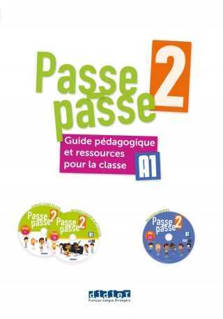 Passe-Passe 2 przewodnik metodyczny A1.2 + 2 CD + DVD - Do nauki języka francuskiego