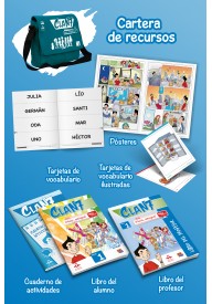 Clan 7 Inicial zestaw dla nauczyciela - Podręczniki do hiszpańskiego dla dzieci - przedszkole - Księgarnia internetowa - Nowela - - Do nauki hiszpańskiego dla dzieci.