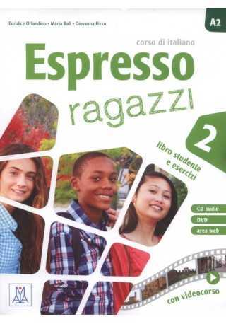 Espresso ragazzi 2 podręcznik + CD audio + DVD - Do nauki języka włoskiego