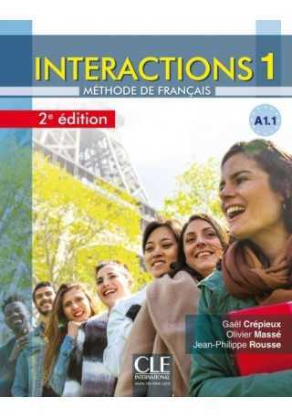 Interactions 1 A1.1 2 ed. podręcznik z ćwiczeniami + klucz i płyta DVD - Do nauki języka francuskiego