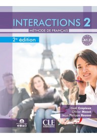 Interactions 2 A1.2 2 ed. podręcznik z ćwiczeniami + klucz i płyta DVD - Saison 2 podręcznik + płyta CD audio i płyta DVD wydawnictwo Didier - - 