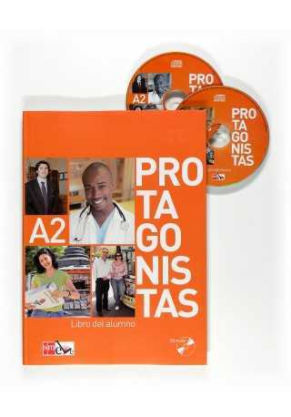 Protagonistas A2 podręcznik + 2 CD audio - Do nauki języka hiszpańskiego