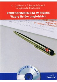 Korespondencja w firmie Wzory listów angielskich + CD - Chińszczyzna po polsku praktyczna gramatyka chińska tom 2 - Nowela - - 