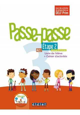 Passe-Passe 3 etape 2 podręcznik + ćwiczenia + CD A2.1 - Do nauki języka francuskiego