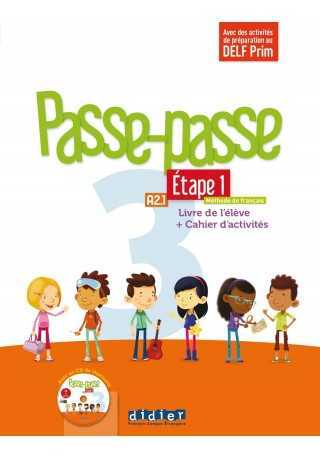 Passe-Passe 3 etape 1 podręcznik + ćwiczenia + CD A2.1 - Do nauki języka francuskiego