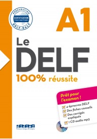 DELF 100% reussite A1 + CD - DELF junior scolaire A1 książka+klucz+transkrypcja+CD audio - Nowela - - 
