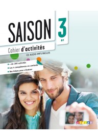 Saison 3 ćwiczenia + płyta CD audio - Saison 4 podręcznik + płyta CD audio i płyta DVD - Nowela - Do nauki języka francuskiego - 