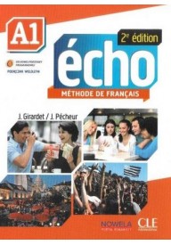 Echo A1 2ed PW podręcznik + CD audio - Echo A1 2ed podręcznik + płyta DVD ROM - Nowela - Do nauki języka francuskiego - 