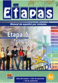 Etapas 5 podręcznik + ćwiczenia + CD audio - Vitamina B2 ćwiczenia + wersja cyfrowa ed. 2022 - Nowela - Do nauki języka hiszpańskiego - 