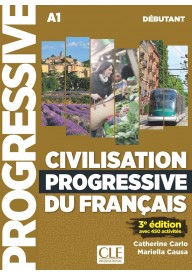 Civilisation progressive du francais debutant A1 3ed podręcznik do nauki cywilizacji Francji + CD - "France des institutions" Rene Bourgeois PUG - - 