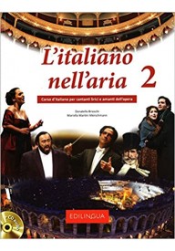 L'italiano nell'aria 2 podręcznik + płyta CD - Collana cinema Italia: Caro diario Isole-Medici - Nowela - - 