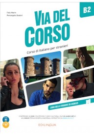 Via del Corso B2 podręcznik + ćwiczenia + 2 CD audio + DVD video - Seria Via del Corso - Nowela - - Do nauki języka włoskiego