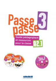 Passe-Passe 3 przewodnik metodyczny A2.1 + 2 CD + DVD - Seria Passe passe - Nowela - - 