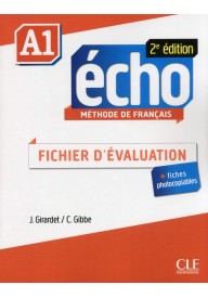 Echo A1 2ed fichier d'evaluation + CD audio - Echo A2 ćwiczenia + CD - Nowela - Do nauki języka francuskiego - 