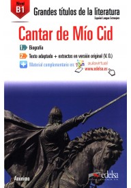 Grandes Titulos de la Literatura: Cantar de Mio Cid + audio do pobrania B1 - Hiszpańskie lektury uproszczone dla dorosłych i młodzieży - Księgarnia internetowa - Nowela - - 