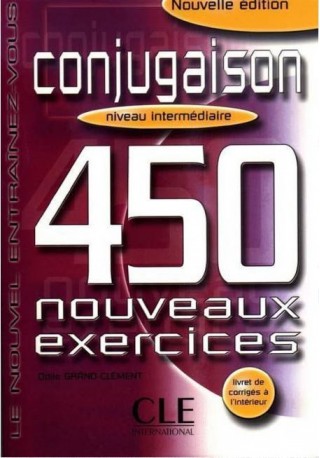 Conjugaison 450 exercices intermediaire livre + corrige 