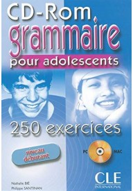 Grammaire pour adolescents 250 exercices debutant CD ROM - Wyprzedaże - Nowela - - 