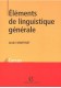 Elements de linguistique general