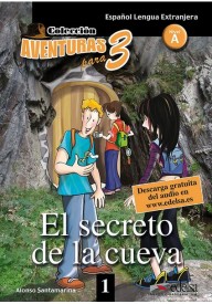 Aventuras Para 3: El Secreto de la cueva + audio do pobrania A1/A2 cz. 1 - Hiszpańskie lektury uproszczone - Księgarnia internetowa (3) - Nowela - - 