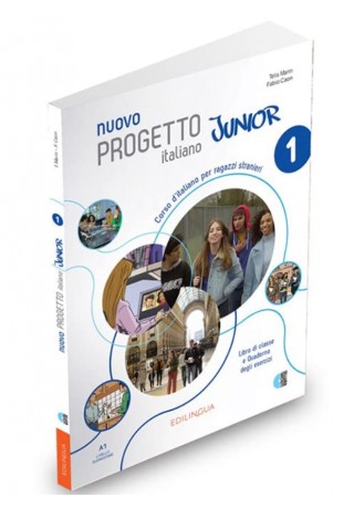 Nuovo Progetto italiano junior 1 podręcznik + ćwiczenia + zawartość online - Do nauki języka włoskiego dla dzieci.
