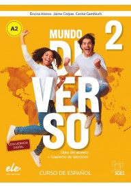 Mundo Diverso 2 podręcznik + ćwiczenia A2 - Protagonistas to kurs do nauki języka hiszpańskiego. - - 
