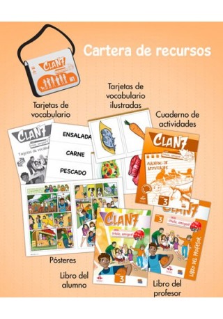 Clan 7 con Hola amigos 3 zestaw dla nauczyciela - Do nauki hiszpańskiego dla dzieci.