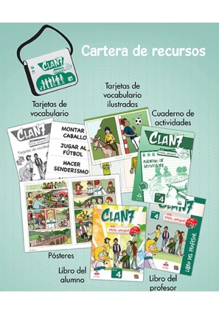 Clan 7 con Hola amigos 4 zestaw dla nauczyciela - Do nauki hiszpańskiego dla dzieci.