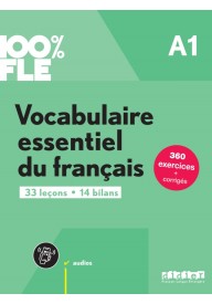 100% FLE Vocabulaire essentiel du francais A1 + zawartość online ed. 2024 - Niveau A2 pour le francais un referentiel + CD audio - Nowela - - 