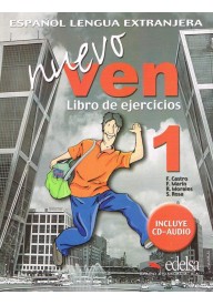 Nuevo Ven 1 ćwiczenia + CD audio - Español en marcha Nueva edición 2 ed. 2021 A2 zeszyt ćwiczeń do nauki języka hiszpańskiego - Do nauki języka hiszpańskiego - 