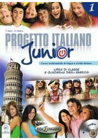 Progetto italiano junior 1 podręcznik+ćwiczenia+DVD+CD audio - Podręczniki do szkoły podstawowej do języka włoskiego - Księgarnia internetowa - Nowela - - Do nauki języka włoskiego