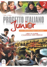 Progetto Italiano junior 2 podręcznik + ćwiczenia + DVD - Seria Progetto Italiano Junior - Nowela - - 
