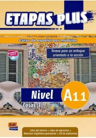 Etapas Plus A1.1 podręcznik do hiszpańskiego - Etapas Plus Acceso A1 podręcznik + ćwiczenia + CD audio - Nowela - Do nauki języka hiszpańskiego - 