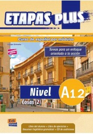 Etapas Plus A1.2 podręcznik + ćwiczenia + CD - Etapas plus B2.2 podręcznik + CD audio - Nowela - Do nauki języka hiszpańskiego - 