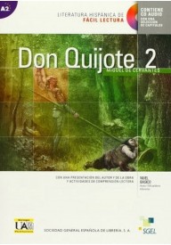 Don Quijote de la Mancha 2 libro + CD audio - Książki po hiszpańsku do nauki języka - Księgarnia internetowa - Nowela - - 